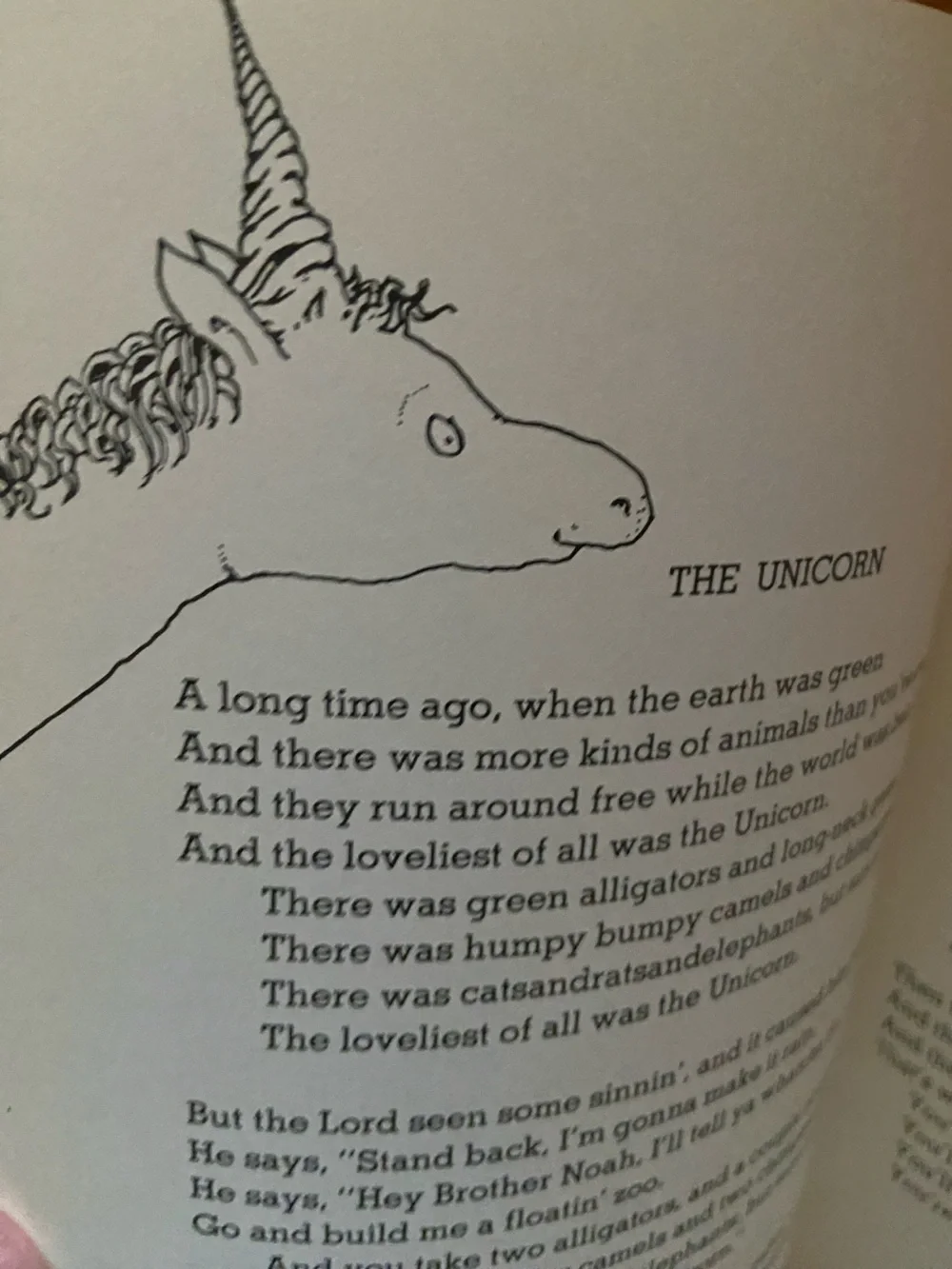 Vintage 70s 1970s Shel Silverstein children’s poem book Where the Sidewalk Ends